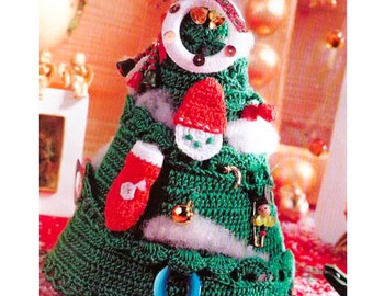 Christmas Tree CROCHET PATTERN - Crochet Christmas Pattern -  Pdf instant digital - Vintage Crochet Pattern