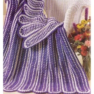 Blanket CROCHET PATTERN, Crocheting, Simple Crochet Blanket Pattern, Striped Blanket, Colorful Crochet Blanket, Home Décor, pdf English Only