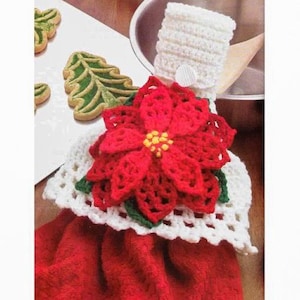 CROCHET Towel Topper PATTERN, Christmas Crochet Top Towels, Quick Christmas Crochet Gift, Towel Holder Crochet Pattern, pdf, English Only