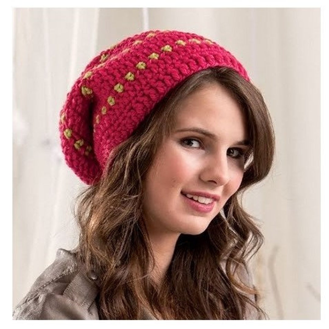 Slouchy Hat Crochet Pattern PDF Instant Digital Crochet Hat Patterns ...