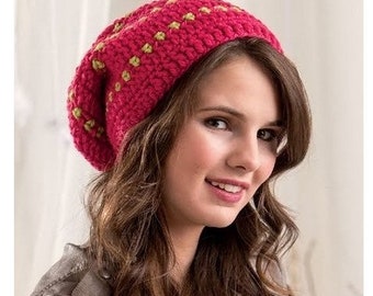 Slouchy Hat Crochet Pattern PDF Instant Digital Crochet Hat Patterns for Women Download Hat Crochet