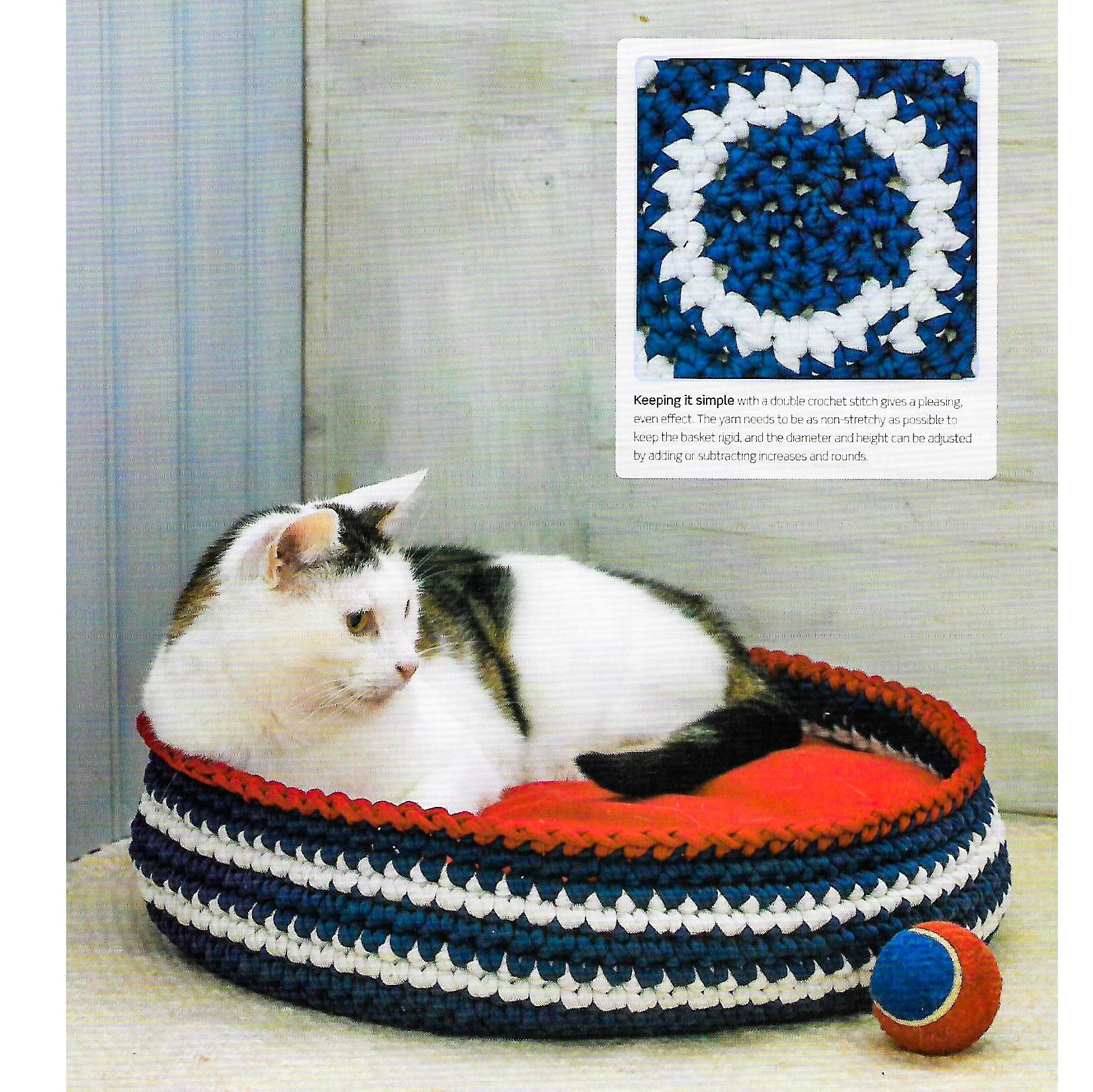 Crochet Pattern Pet Bed PDF Instant Digital Cat Bed Download Cat Sofa