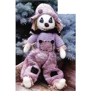 Scarecrow Doll Patterns - Crochet Patterns Halloween - Scarecrow CROCHET PATTERN - pdf instant digital