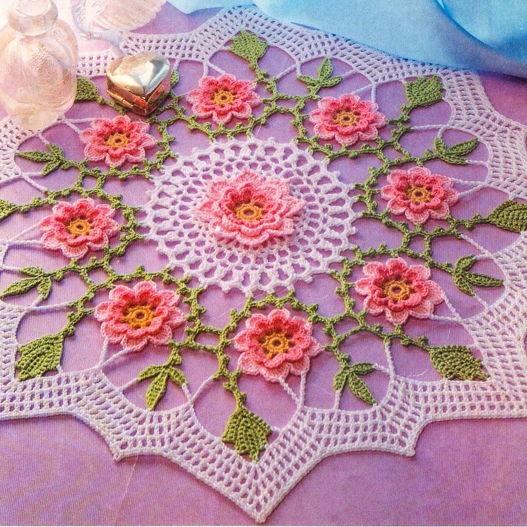 8 Pieces Doilies 6 Inch Crochet Round Lace Doily Handmade Placemats Crocheted Coasters White Lilac