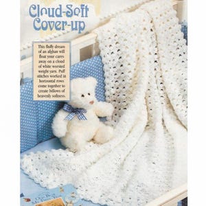 Baby Afghan Vintage CROCHET PATTERN, Baby Boy Girl Wrap, Blanket, Coverlet, Afghan Christening Shawl, Cover-up, Instant Download pdf