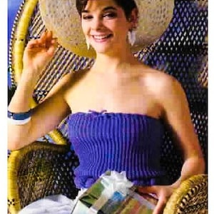 Corset Top PATTERN pdf - Vintage Crochet Patterns - Crop Top Crochet Pattern - Summer Crochet Top Pattern