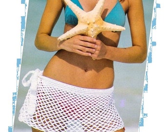 Crochet Skirt PATTERN - Bikini Skirt Crochet PATTERN - Beginners Crochet Pattern - Vintage Pattern Crochet