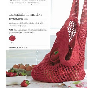 Vintage Häkelanleitung Shopper Tasche PDF Sofortiger digitaler super dehnbarer Shopper, perfekt als Umhängetasche gehäkelt