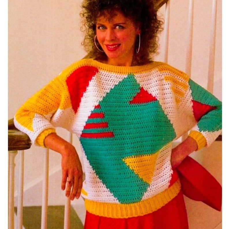 Mosaic Crochet Patterns PDF Instant Digital Crochet Graphic Sweater