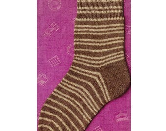 STRICKANLEITUNG, gestreifte Socken, gestreifte Socken, gestreifte Socken, pdf, PDF Nur auf Englisch