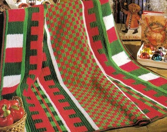 PATRÓN DE MANTA NAVIDEÑA DE CROCHET, Patrón de manta navideña de crochet, Natividad, Manta de rayas de la abuela, Manta Merry Grinchmas, Solo en inglés