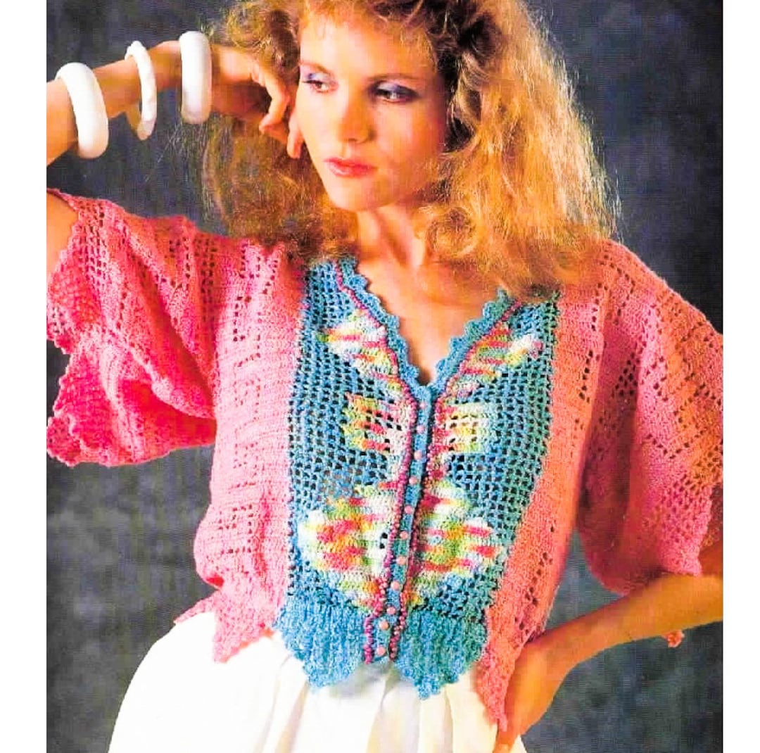 Croatching Patterns Crop Top Crochet Pattern PDF Instant Digital Crochet Jumper Pattern ...