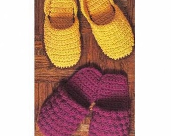Family Slippers, Vintage CROCHET PATTERN pdf, Shoes Adult Womens Mens Boy Girl, Christmas Gift Idea, Instant Download English Only