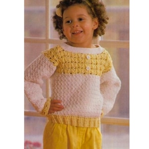 Children Sweater CROCHET PATTERNS, Kids Crochet Cardigan Pattern, Vintage Crochet, pdf Crochet Patterns, Crochet for Baby, English Only