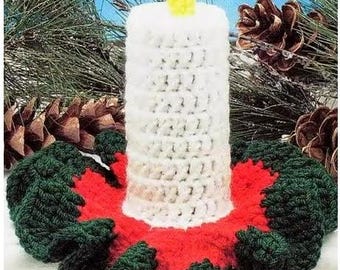 Candle CROCHET PATTERN, Christmas Crochet Patterns Décor, Christmas Crochet Gifts, Holiday Crochet, Christmas Décor, pdf English Only