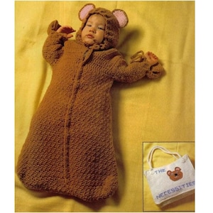 Newborn CROCHET PATTERN, Newborn Crochet Outfit Pattern, Sleeping Sack Pattern, Bag to Boot Crochet Pattern, pdf Download, English Only