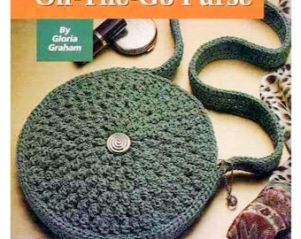 CROCHET Mandala Bag PATTERN, Crocheted Bag Pattern, Round Purse with Mandala, Crossbody Bag with Strap, Crochet Circle Bag, pdf English Only