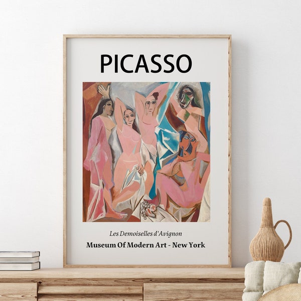 Picasso Print, Picasso Poster, Picasso Canvas, Picasso Le Cubisme Poster, Pablo Picasso, Les Demoiselles d'Avignon, Museum Of Modern Art