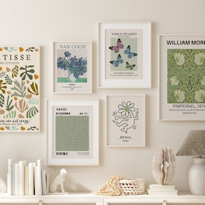 Gallery Wall Set, Yayoi Kusama Print, Matisse Poster Set, Keith Haring Print, Sage Green Decor, Gallery Wall Art, Matisse Print, Digital Set