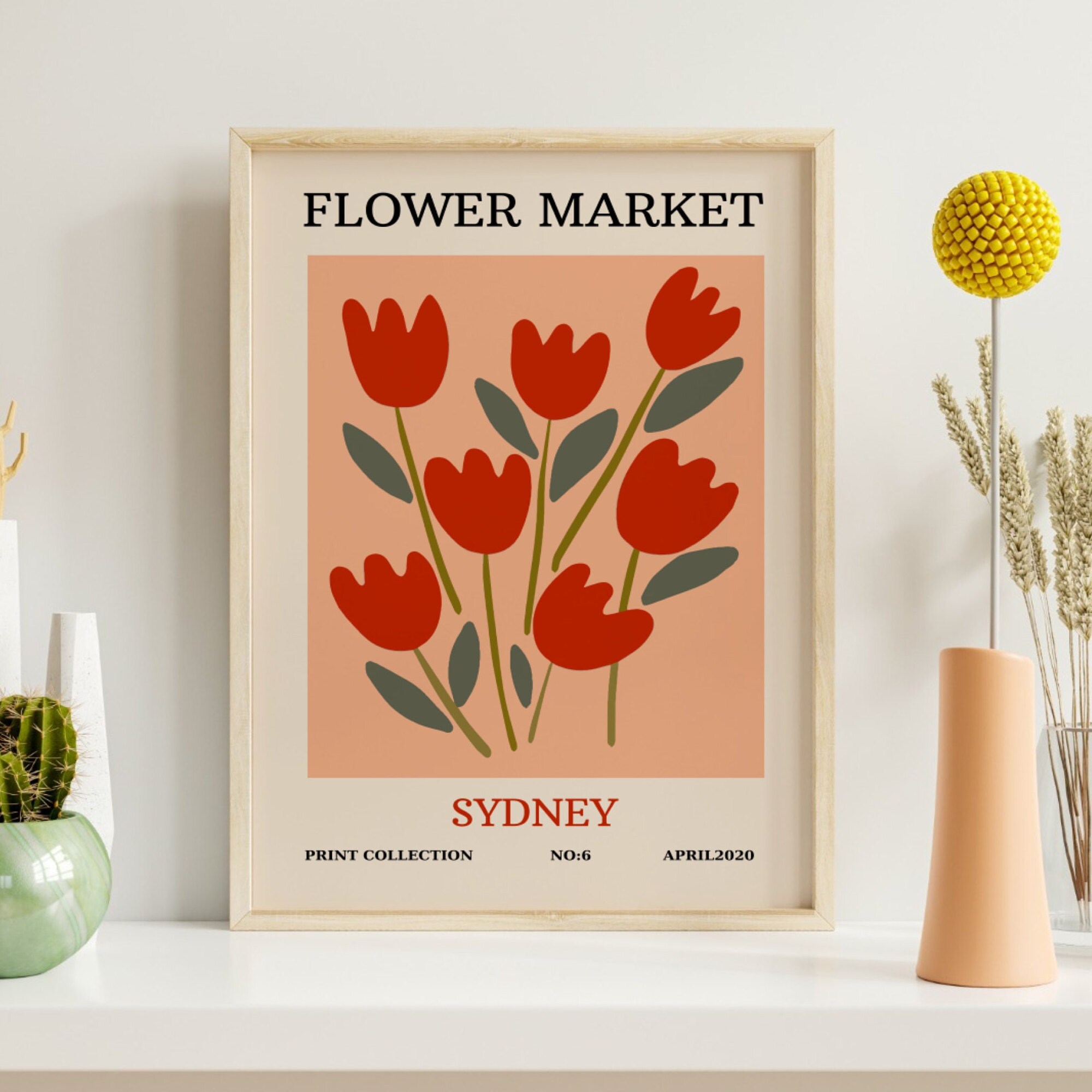 Discover Blumenmarkt, Sydney, Botanisches Poster