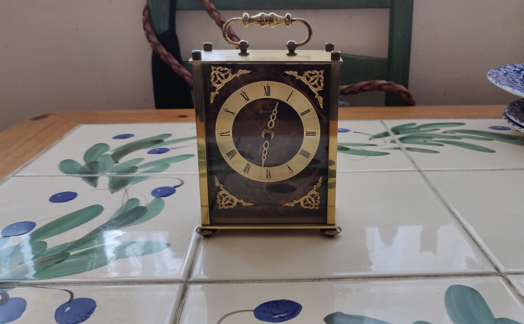 Vintage Brass Quartz Carriage Clock by Staiger Etsy
