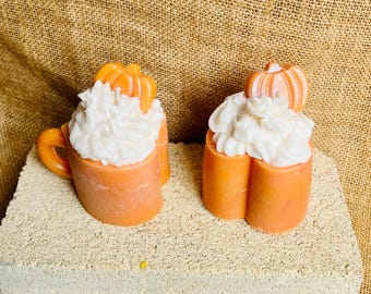 Pumpkin Spice Latte Mug Candle – Whipped Soy Wax Autumn Scented Candle