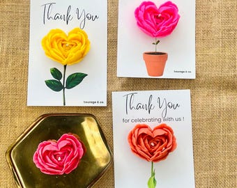 Floral Soy Wax Candle – Rose Scent, Wedding Baby Shower Favor
