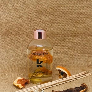 Personalized Home Reed Diffuser With Natural Reed Sticks, Cirtus Infused Diffuser