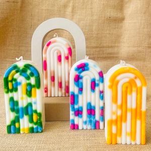 Colourburst Rainbow Candle | Minimalist & Aesthetic Candles | Baby Shower Gift