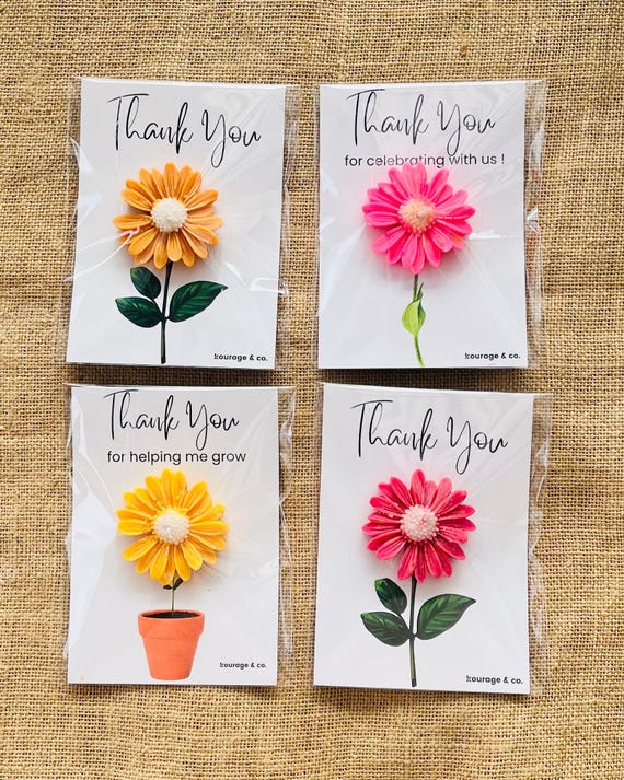 Daisy Candle Card – Soy Wax Flower Candle, Teacher Appreciation