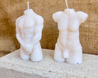 Male Body Candle | Nude Male Torso Candle | Aesthetic Sculpture Candle | Minimalist Decor | Art Candle Gift | Soy Wax Body Candle