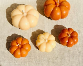 Pumpkin Shaped Soy Candles – Autumn Scented Candle, Handmade Fall Décor, Halloween & Thanksgiving Gift