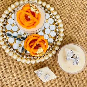 Jalebi & Kaju Katli Diya Candle | Home Decor and Gifting | Diwali | Wedding Favour | Indian Sweet