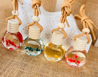 Botanical Car Diffuser – Hanging Scented Accessory, Floral Car Air Freshener, Natural Fragrance Gift