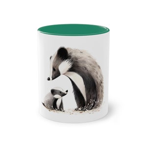 Large badger mug, coffee mug, tea mug, ceramic, clay, in 10 colors, 300 ml