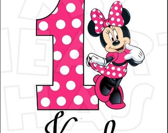 minnie mouse birthday girl any name number image png digital etsy