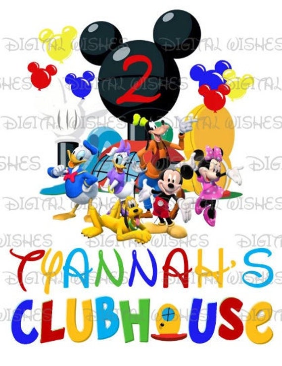 Mickey Mouse Clubhouse Birthday Image Png Digital File 