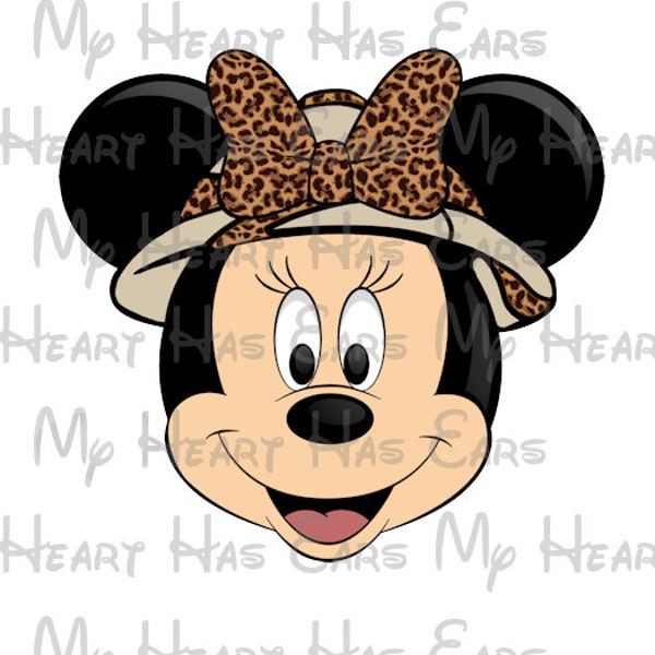 Minnie Mouse safari hat image png digital file sublimation print Waterslide tshirt design