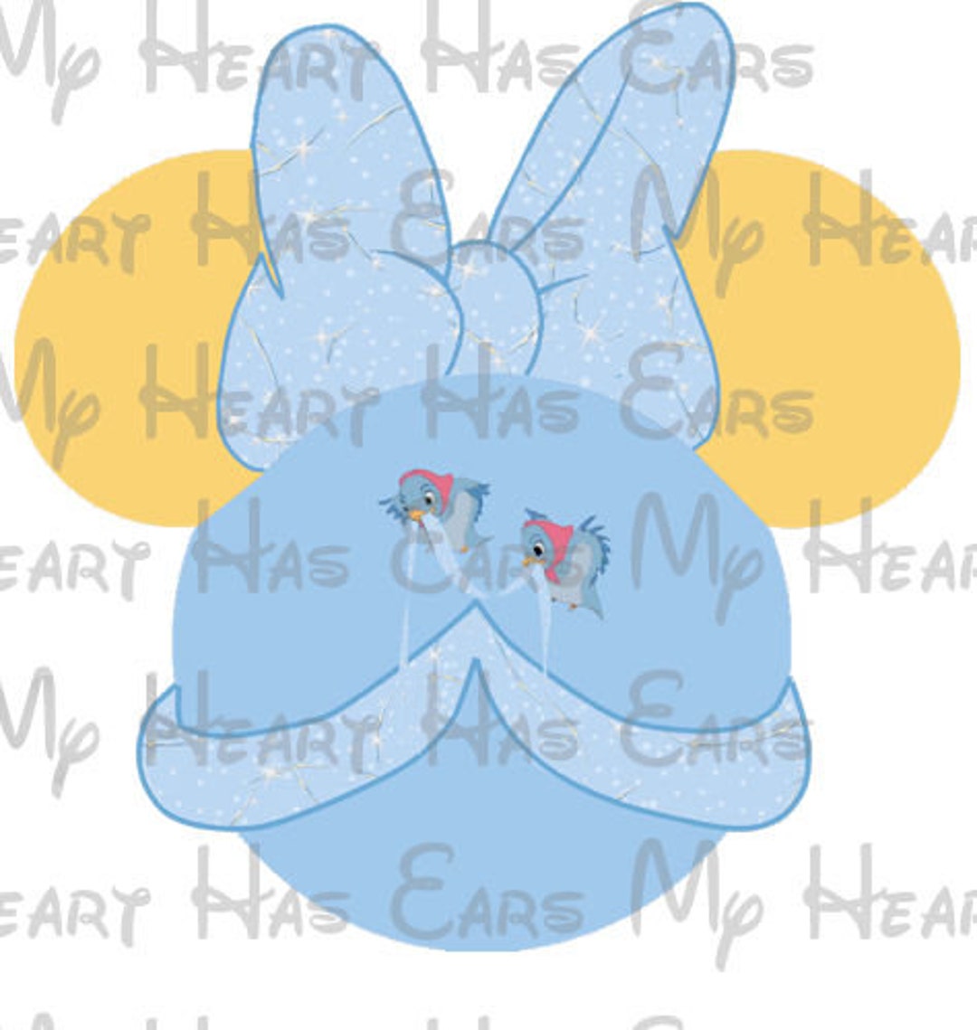 Cinderella Minnie Mickey Mouse Head Ears Image Png Digital - Etsy