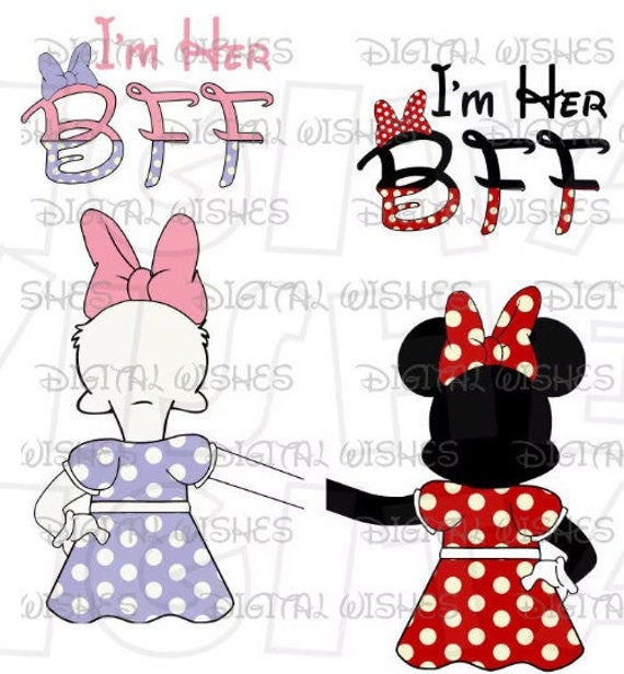 4 Front and Back Minnie Mouse Daisy Duck Best Friends Bff Etsy Canada