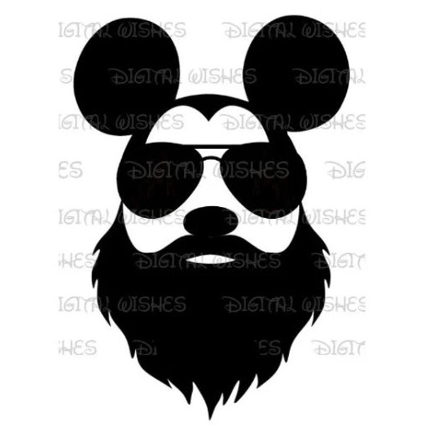 Mickey Mouse beard mustache sunglasses ears Family vacation image png digital file sublimation print Waterslide tshirt design