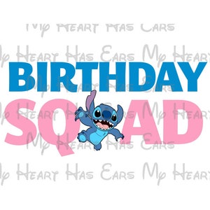 Stitch Birthday Girl Sublimation PNG