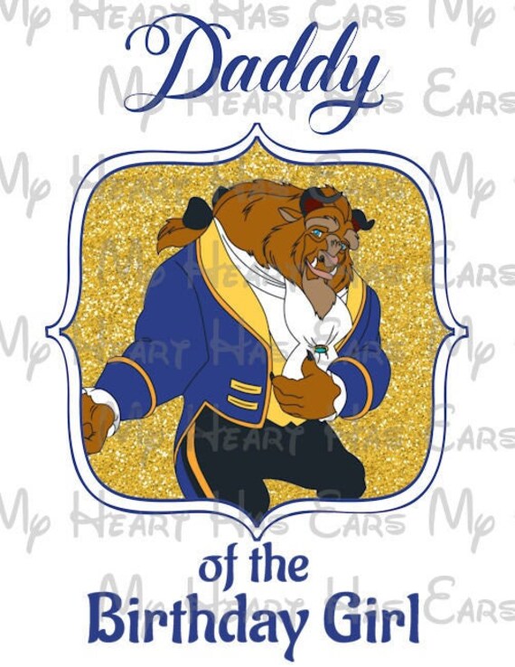 Belle Beauty and the Beast Daddy of the Birthday Girl Image Etsy