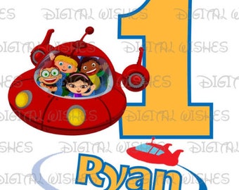 Little Einsteins birthday image personalized ANY NAME NUMBER png clipartdigital file sublimation print Waterslide tshirt design