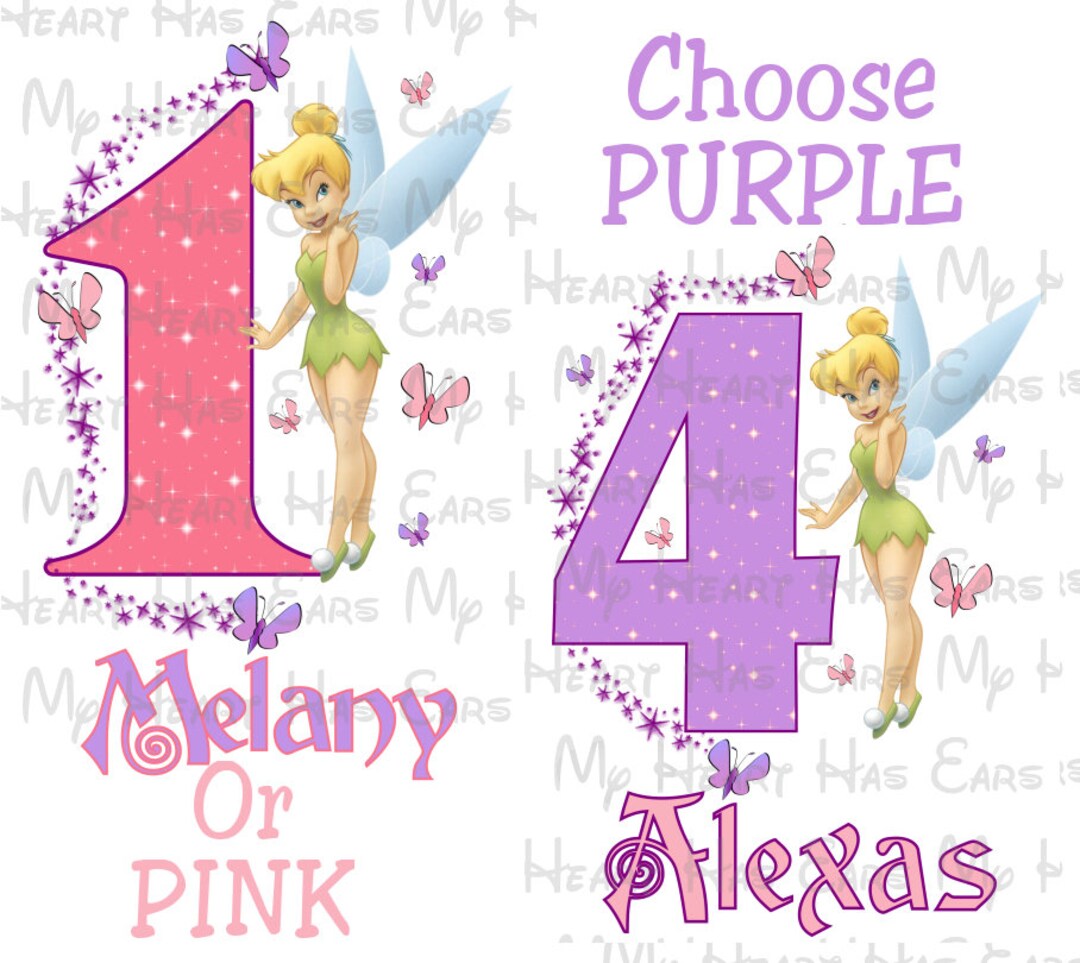 Tinkerbell Birthday Image Personalized ANY NAME NUMBER Png Digital File