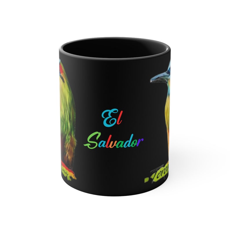 El Salvador Mug, 11oz, El Salvador Art, Torogoz, Art by Arauz, Coffee