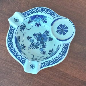 Vintage Porcelain Delfts Holland Ashtray