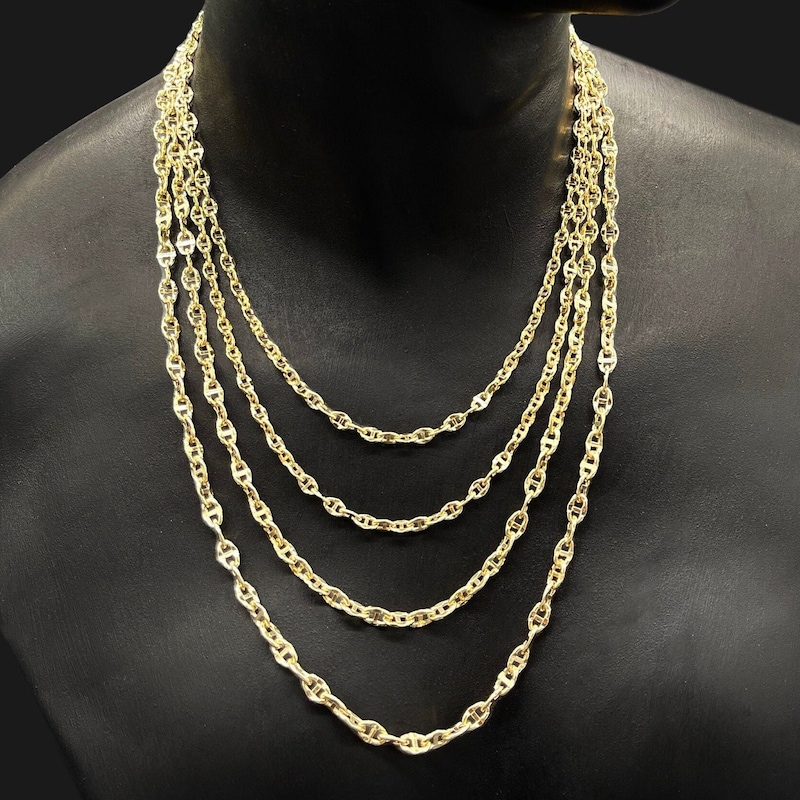 Gold Chain Link Necklace - Etsy