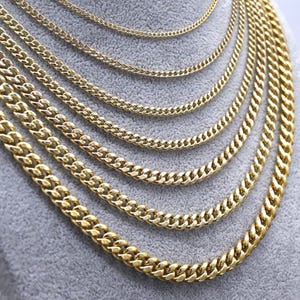 Miami Cuban Link Chain Necklace | 14k Gold Necklace | Layering Necklace | Italian Link Chain | Curb Link Chain | Everyday Necklace