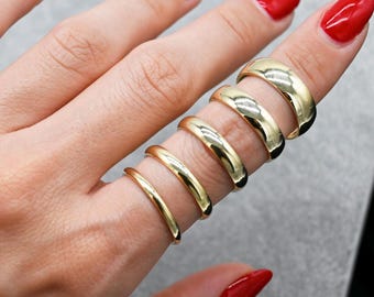 10K Solid Gold Wedding Band – Real 10K Yellow Gold Ring – 2mm 3mm 4mm 5mm 6mm – Unisex, Minimalist, Classic Gold Band